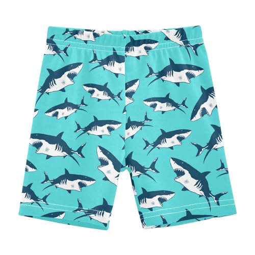 JHKKU Girls Shark Shorts Cotton Cartwheel Bike Kids Biker Under Dress Dance Short Girl Clothes 4T