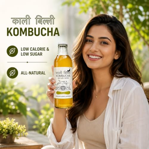 Image of KAALI BILLI Kombucha Hops, Pack of 4 | Fermented Tea, All Natural, Gut Healthy Drink | 4 x 250ml | Vegan, Preservative free, Low calorie, Low sugar