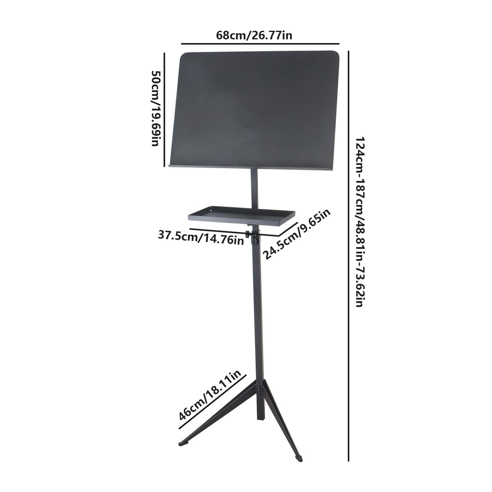 Pupitre pliable 2 en 1 réglable pour partitions et livres, support de lecture portable pour musiciens et étudiants