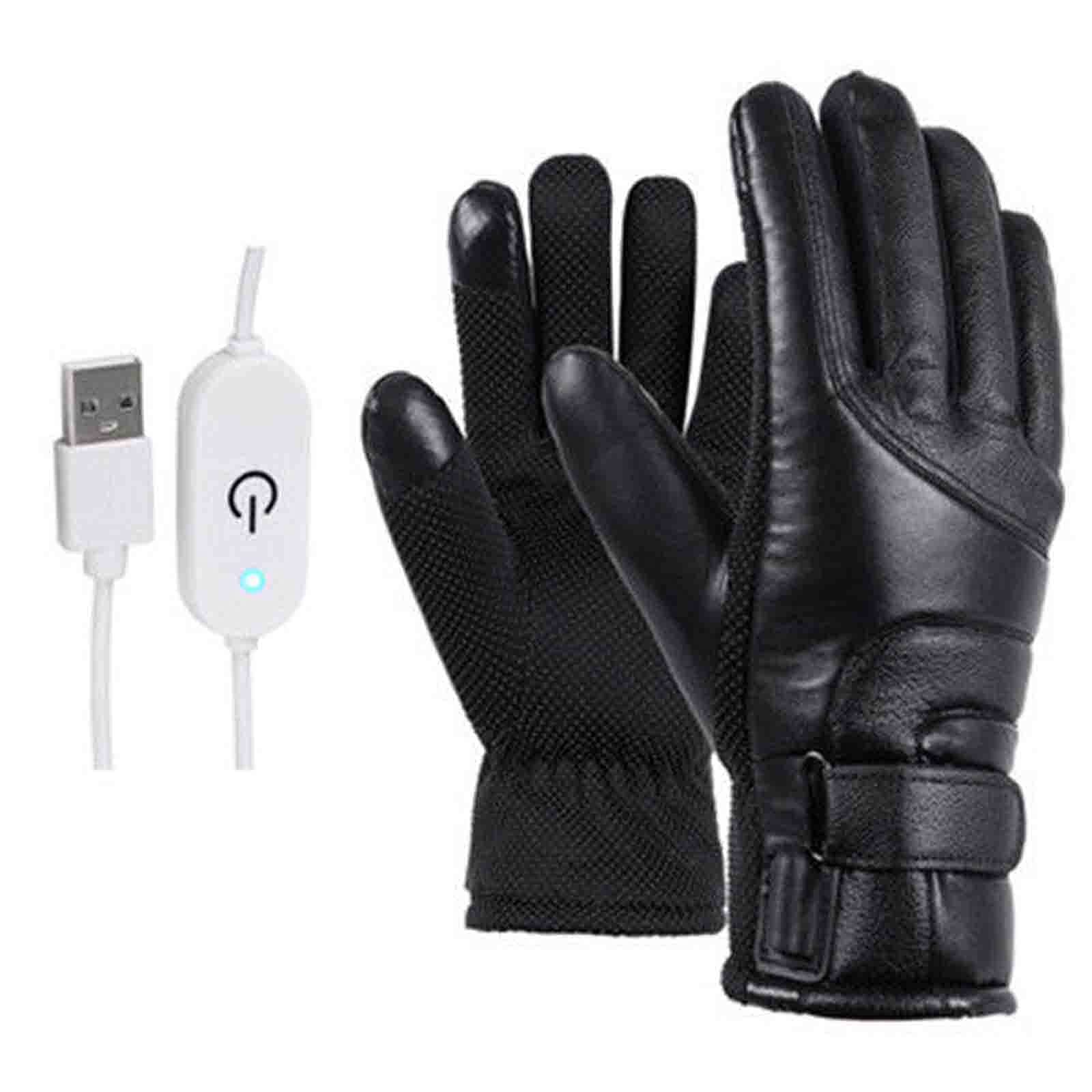 Gants d'hiver chauffants USB CHEWYNP pour cyclisme et trajets quotidiens