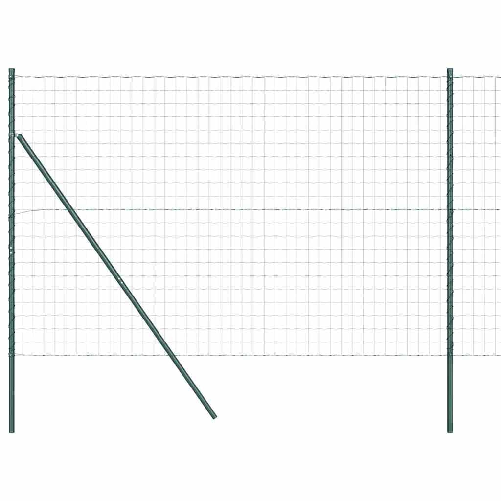 Green Steel PVC Fence Panel with Post 1.6x10m Outdoor Garden Boundary Kit Security Privacy Sturdy Weather Resistant Modern Design for Yard Terrace Pet Enclosure