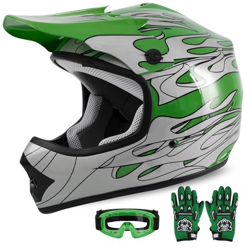 DOT Youth Kids Motocross Offroad Street Dirt Bike Helmet...