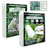 FARAER 10ftx33ft Garden Netting with Plant Covers Frost Protections Row Floating Covers for Veggie G