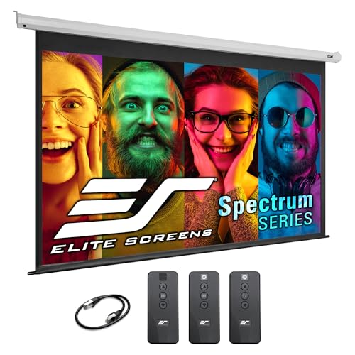 Elite Screens Spectrum, 90-INCH Diag 16:10, Motorized Projector Screen Movie Home Theater Gaming 4K/8K Ultra HD Ready, ELECTRIC90X2