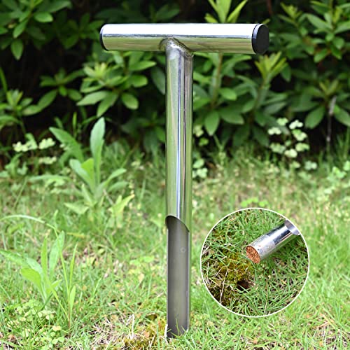 Soil Sample Probe 12 Inch, Stainless Steel Soil Sample Probe, Soil Sample Probe Small,T-Shape Soil Sample Probe, Soil Sampler Probe Tool, For Soil Sampling Plant Care, Agriculture, Farm #TOP4