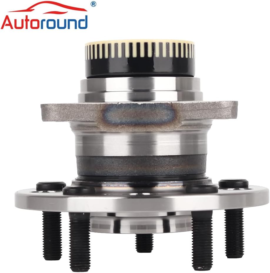 Autoround 512437 Rear Wheel Hub and Bearing Assembly Fit for Hyundai Sonata 10-14 / Tucson 10-15 / Azera 11-17, Kia Optima 11-15 / Cadenza 14-16 / Rondo 08-12 / Sportage 11-16, 5 Lugs w/ABS, 2-Pack