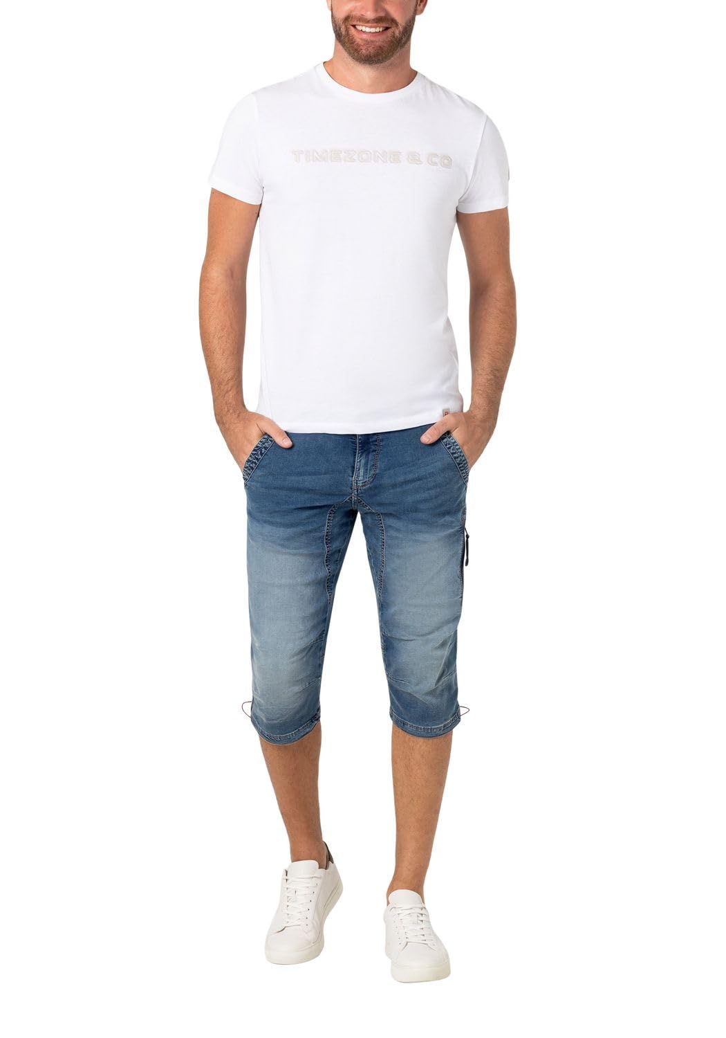Timezone Herren 3/4 Jeans Shorts 25-10027 ConnorTZ knielange Jeanshose
