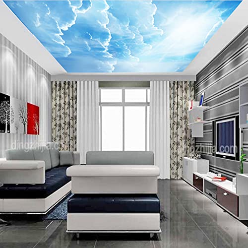 Zhehua Wallpaper Wallpaper 3D Wall Stickers Blue Sky And White Clouds Pattern Living Room Bedroom Ceiling Stickers Decoration #TOP1