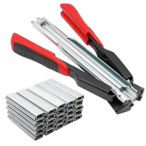 MUYIRTED Pince à Anneau De Cochon Outil Avec 2500 Pièce C Clips Agrafes, Pince A Grillage Avec Agrafe Pour Fixation Grillage Cloture Grillage Fin Poulet Maille