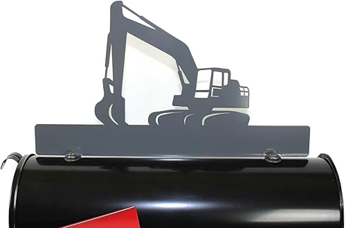 Vista 191 de Hobby, Recreation and Career Style Metal Powder Coated Mailbox Topper (Excavator, Matte Black) Negro mate,Dark Yellow,Blue,Copper,Gris-oscuro,Gloss