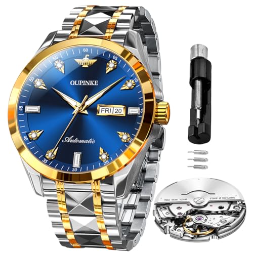 Image of OLEVS Automatic Men Watches Mechanical Luxury Self Winding Wrist Watch Stainless Steel Waterproof Wrist Watches