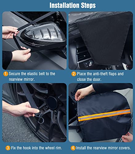 Image of YeewayVeh Truck Windshield Cover for Ice and Snow, XL ((74 inch x 46 inch)