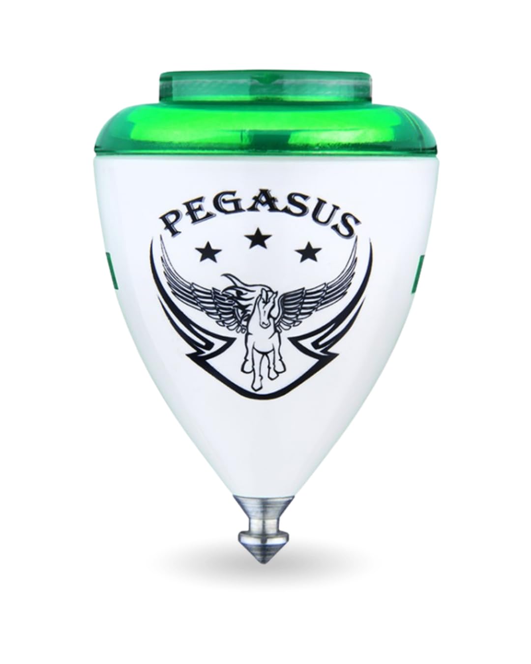 trompos space Gerardo Montero and Javi De Maria Pegasus Green Cover + Gift Rope, White, Medium (PVCUER)