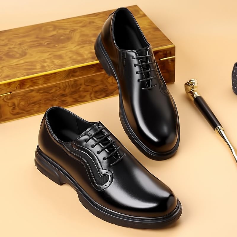 Men's British Korean Style Brogues Oxfords Dress Shoes Business Formal Wedding Leather Shoes Spring Casual Comfortable3