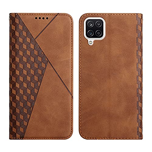 KOUYI Funda para Samsung Galaxy A22 4G, PU Cuero Flip Folio Carcasa [Magnético][Soporte Plegable][Ranuras para Tarjetas],Capa Tipo Libro Flip Case Wallet,Antigolpes Cover (Marrón)
