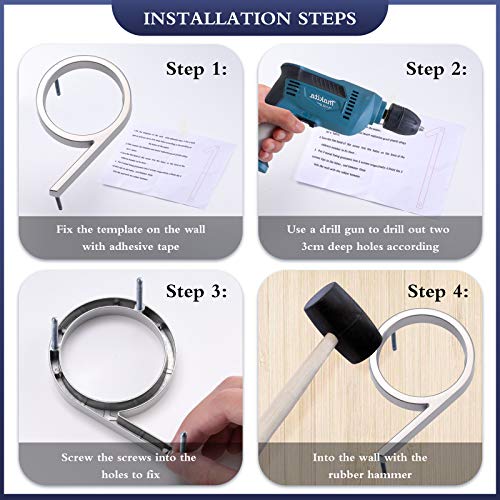 5 Inch Silver House Number Zinc Alloy Number Christmas Delicate ​Modern Number Garden Door Mailbox Decor Number With Nail Kit And Detailed Operation Instruction (Number 9) #TOP3