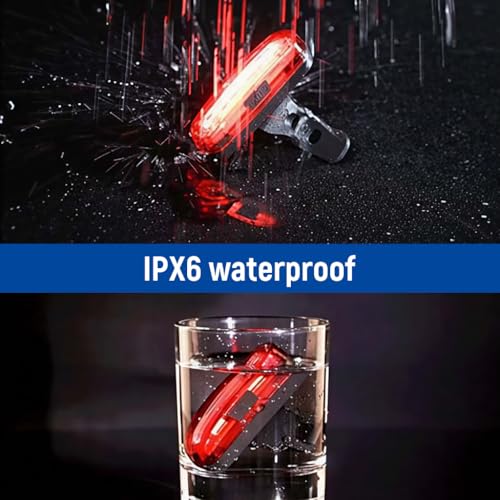 Image of Proberos Bicycle Taillights for Riding, Cycle LED Lights for Bicycle, IPX6 Waterproof Light with 6 Modes, 360 Adjustable Angle, USB Rechargeable, High Brightness Design, Cycling Gadgets Accessories