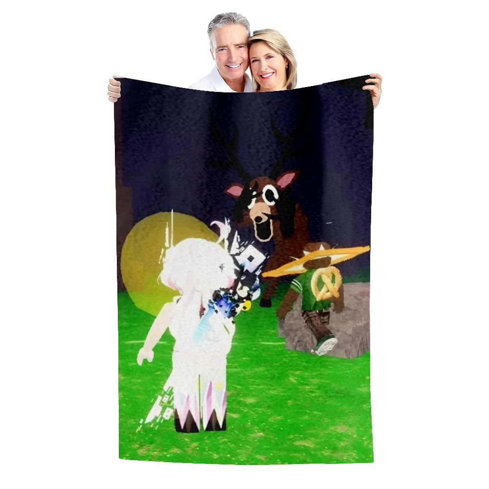 Axolotl 99 Nights In The Forest Blanket Boys Funny 99 Nights In The Forest Throws Blanket - Soft Lightweight Plush Cozy (B,XXS: 32in x 47in)