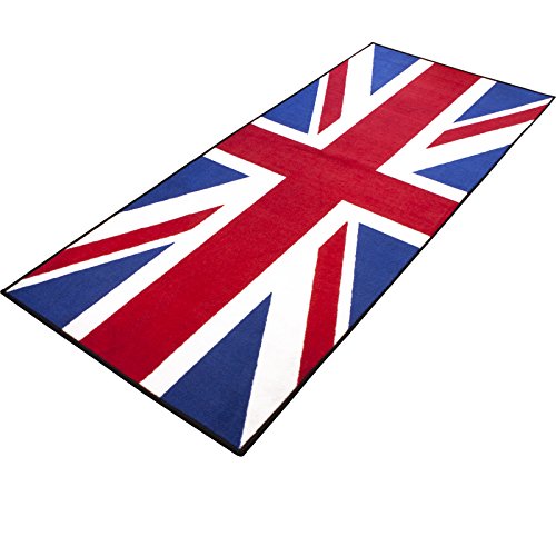 BIKETEK Outil Motocyclette Mat de Garage 190x80cm Union Jack, Unisexe, Multipurpose, Toute l'année