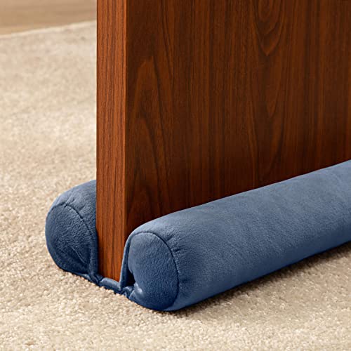 TORMAYS Tür-Zugluftstopper, doppelseitig, Wetterabisolierung, Lärm, Brise, Blocker, Türfegen, verstellbare Länge, mehrfarbig erhältlich (91,4 cm, blau) Cover