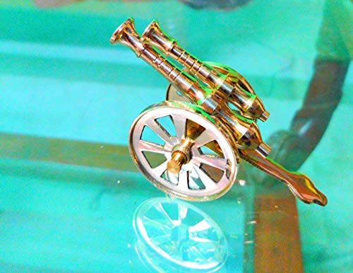 Image of Handmade Vintage Dummy Brass Cannon Home Decor Decorative Showpiece (5 Inches, Gold)