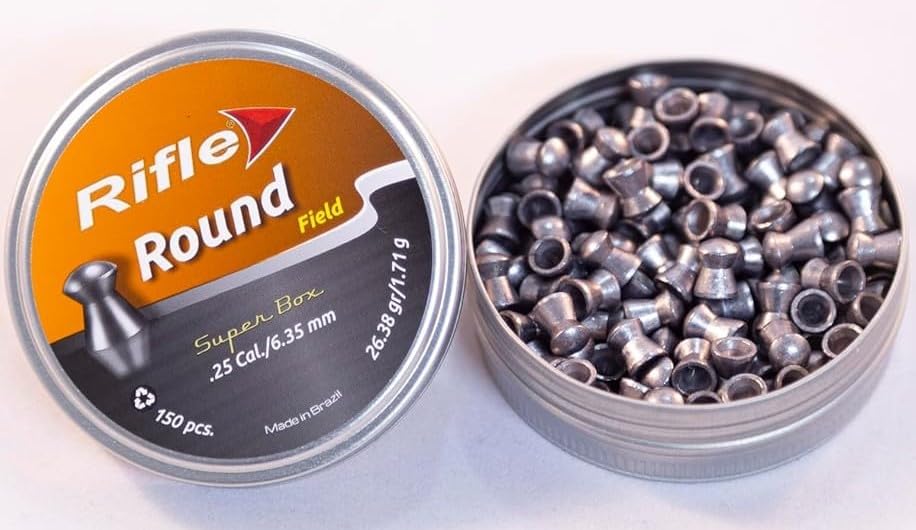 Miniatura 3 de Pellets de pistola redonda serie Field  Calibre .25  0.250 in  0.93 oz  para Benchrest y objetivo de campo  150 unidades, plata