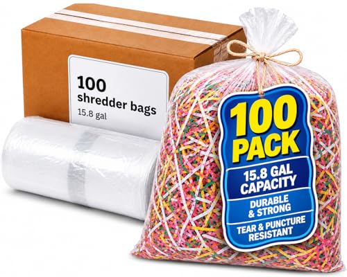 1InTheOffice Shredder Bags 15.8 Gallon Paper Shredder Waste bags 15.8 Gal. (100 Count)