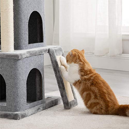 Lesure Cat Tree for Large Cat - Cat Tower for Indoor Cats with Scratching Post and Platform, Multi-Level Pet Play House Stable Kitty Furniture, 34 inches Tall, Grey #4