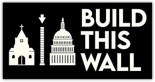 (3Pcs - 7.5x3.75 in) Build This Wall Separate Church and State Bumper Sticker, US Political Car Decal, Election 2024 Truck Minivan Trailer Decoration, Car Accessories, Gift for Family, Friends