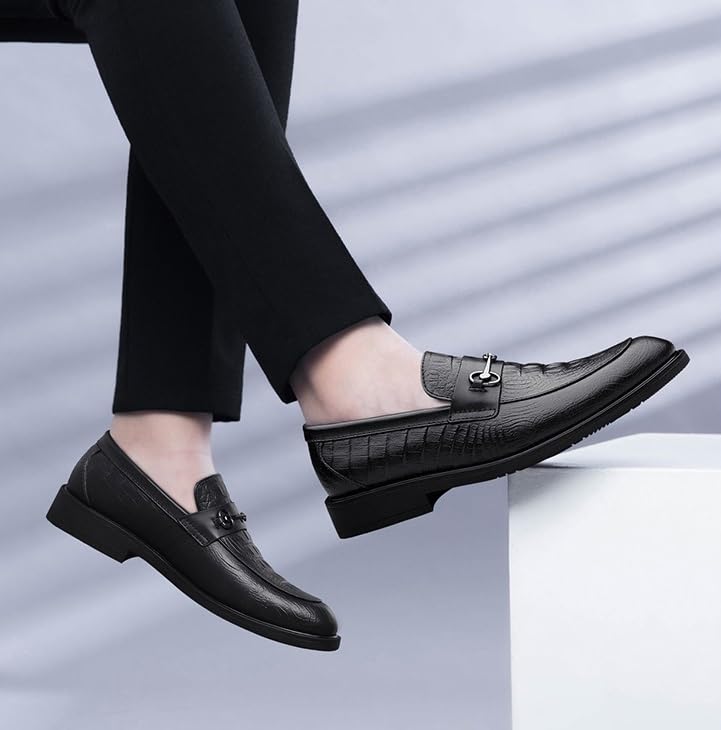 Men's Classic Genuine Leather Oxfords Mens Comfort Wide Pointed Toe Non-Slip Dress Shoes Slip On Formal Casual Business Derby Shoes4