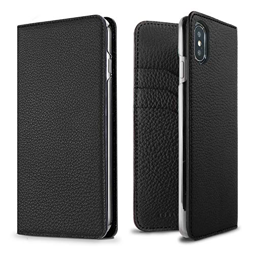 BONAVENTURA Diary Smartphone Case [Compatible with iPhone Xs Max, Black] BODTXM-BK