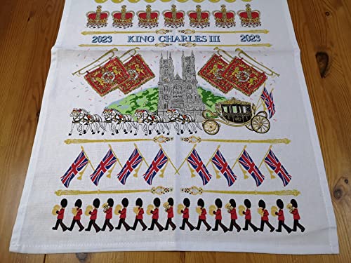 Ulster Weavers King Charles III Coronation 100% Cotton Tea Towel, Multicoloured, Limited Edition, Approx. 48 x 74 cms - Image 4