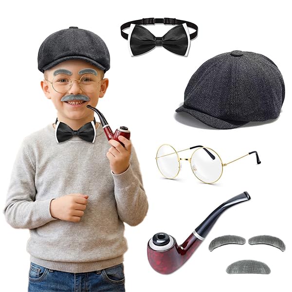 Old Man Costume Old Person Costume Kids Old Man Costume for Boys Kids 100 Days of School Costume
