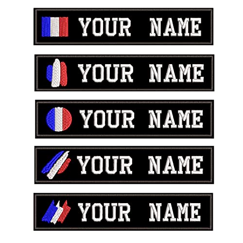 personnalisée Nom militaire Patch brodé, étiquette de nom personnalisée (A- black)