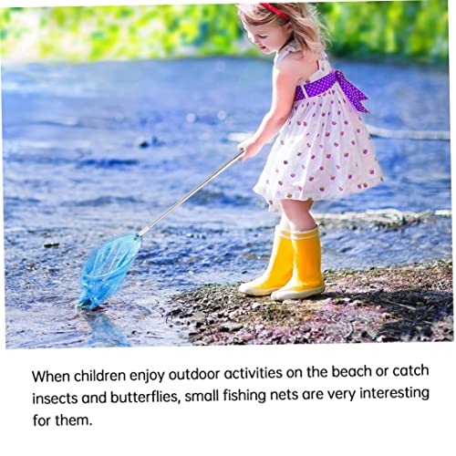 Kids Telescopic Butterfly Nets Fishing Net And Bucket Kids Fishing Net Telescopic Stainless Steel Butterfly Net For Garden Activities Blue #TOP3