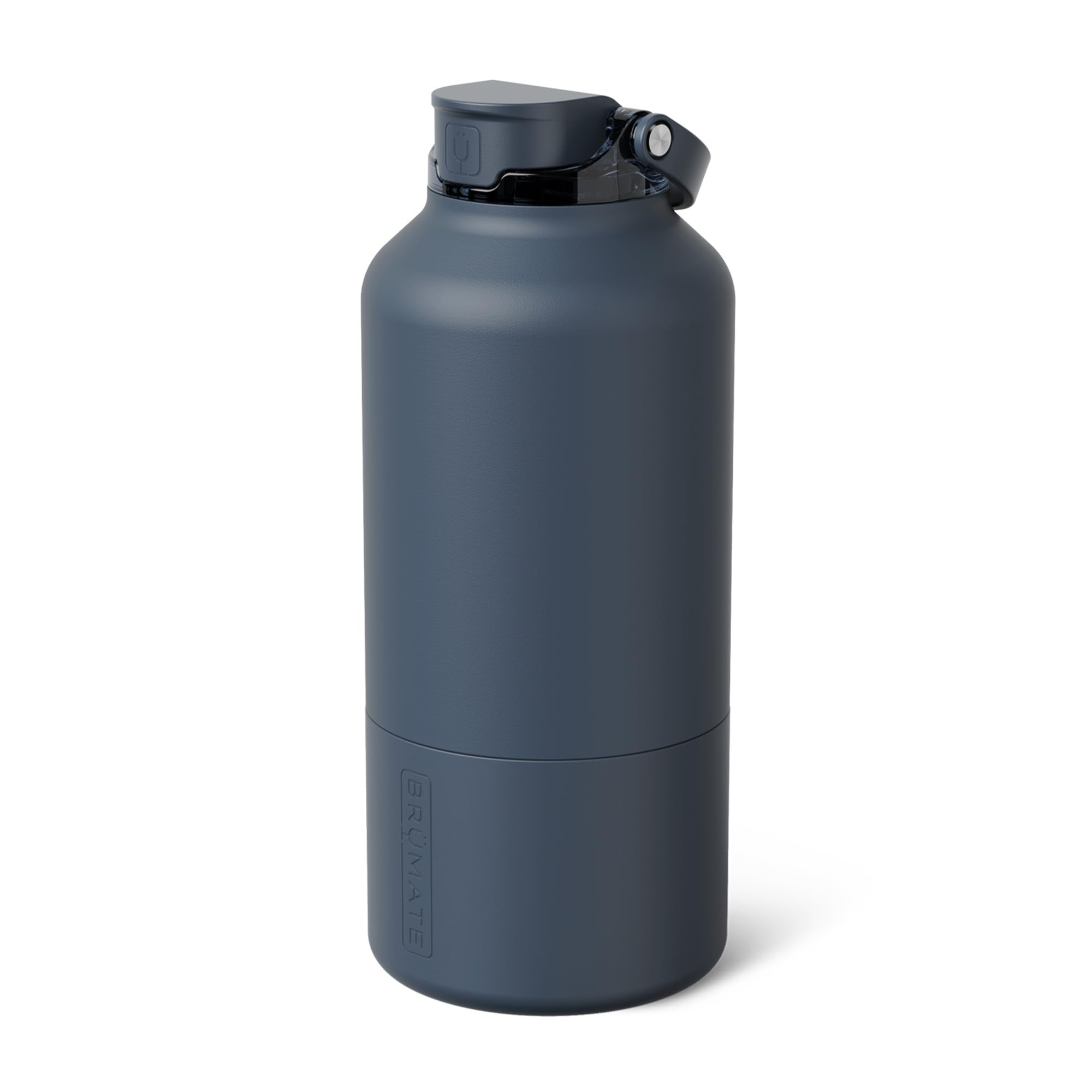 BrüMate Rise 65oz Water Bottle With 100% Leakproof Covered Silicone Straw | Insulated Stainless Steel Water Bottle With Removable Straw | Fast Flow | Soft Silicone Spout | BPA-Free (Nightfall Blue)