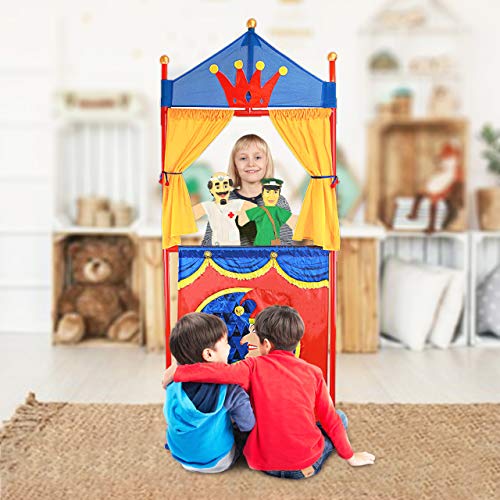Deluxe Puppet Show Theater Sturdy Non-Top Base Fold-able and Easy to Store - Thumbnail 6