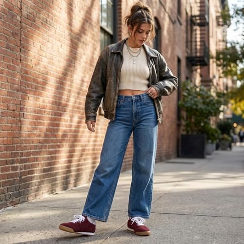Image of CUSHIONAIRE Topcat Genuine Leather Suede Sneakers for Women, Lightweight Everyday Casual Womens Shoes with Retro Style and Cushioned Comfort