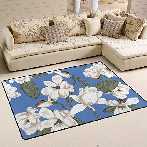 Tapis de salon facile à nettoyer grand format fleurs Ruchen - 2