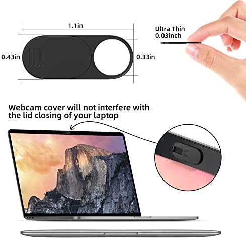 Laptop Camera Cover Slide,Ultra-Thin Webcam Cover Protect Privacy 3 PCS - 1