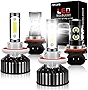 FZPJJNB Fit For DODGE CHALLENGER (2015-2020) LED Headlight Bulbs, 9012/HIR2 High/Low Beam + H11 LED Fog Light Bulbs, High Lumens Halogen Replacements, Pack of 4