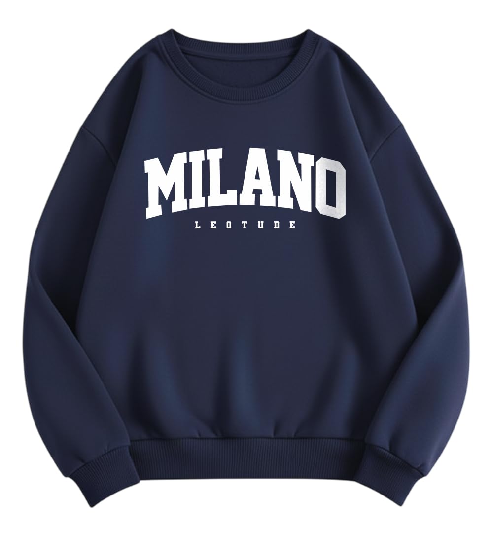 Women's Loose Fit Cottonblend Sweatshirt | Soft Warm Round Neck Pullover for Winter Wear | Casual Stylish Long Sleeve Sweatshirt for Men-image-27
