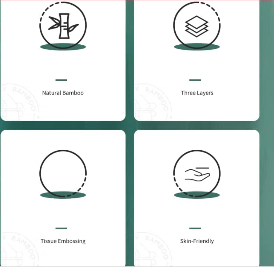 Miniatura 12 de Tejidos faciales de bambú, tejido facial de bambú natural suave, bambú 100% virgen, cartón a granel de 8 cajas (100 pañuelos por cajas, 800 pañuelos