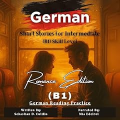 Diseño de la portada del título German Short Stories for Intermediate (B1) Skill Level - Romance Edition