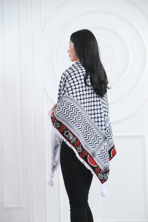 Hanzala Embroidered Palestinian Keffiyeh – Traditional Symbol of Cultural Identity and Resistance4