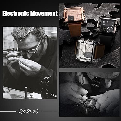 RORIOS Mens Digital Sports Watch Analog Quartz Wrist Watch with Alarm