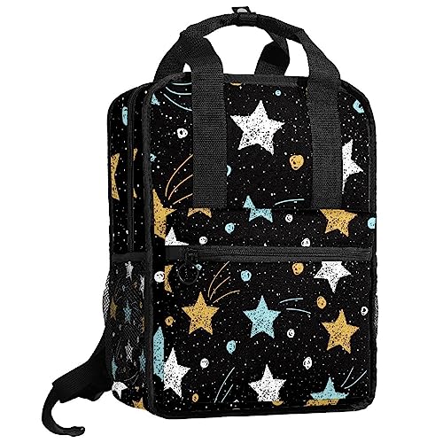Sac à dos garçons étoiles multicolore 35.5 cm avec bretelles réglables