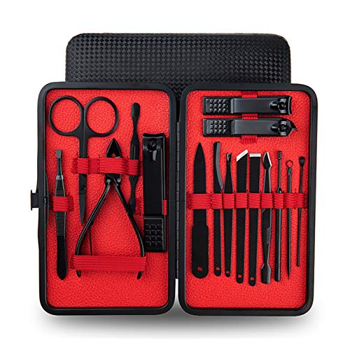 Pince à épiler et coupe-ongles SCRUBY : la solution 16 pièces rouge contre les cuticules rebelles