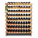 SOLENTRA 72 Bottle Wine Rack – Modular Freestanding Bamboo Wine Storage Shelf for Home, Kitchen & Cellar – Stackable Wine Organizer Stand