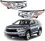 munirater Headlight Assembly Replacement for 2014-2016 Highlander Driver Left and Passenger Right Side 811500E250 811100E250